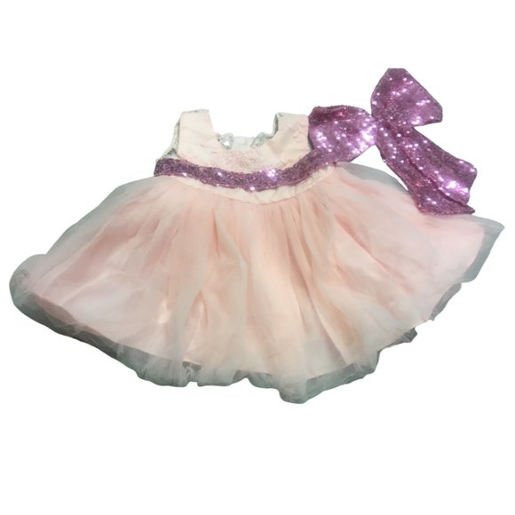 Christening Lace Flower Baby Girl Dress Princess Formal Prom Tutu Ball Gown - Picture 2 of 5